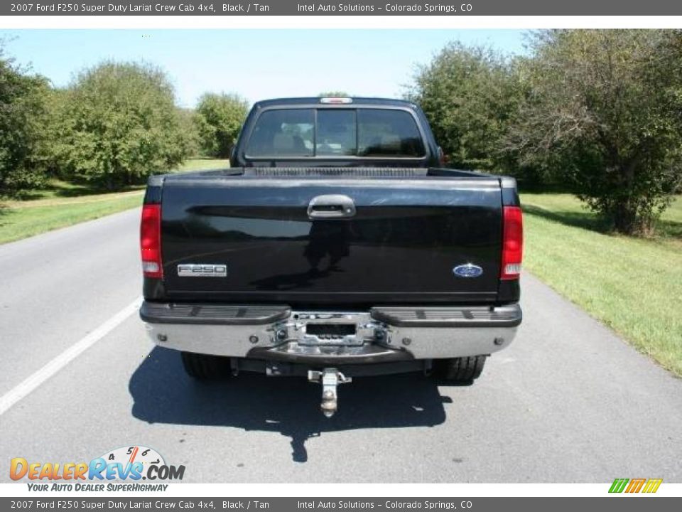 2007 Ford F250 Super Duty Lariat Crew Cab 4x4 Black / Tan Photo #7
