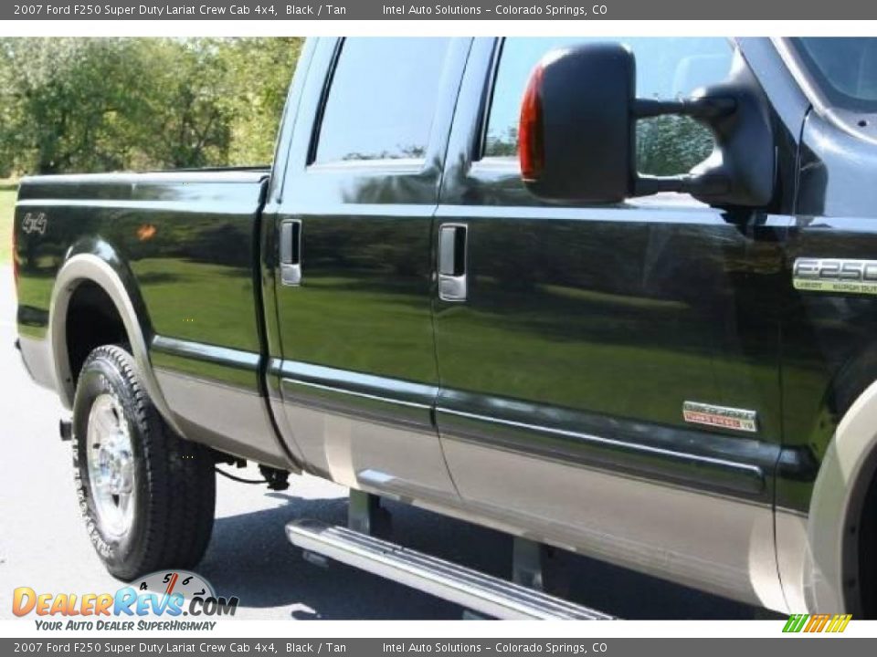 2007 Ford F250 Super Duty Lariat Crew Cab 4x4 Black / Tan Photo #10