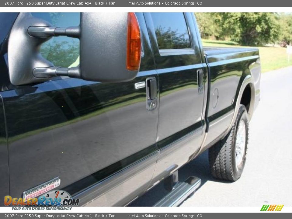 2007 Ford F250 Super Duty Lariat Crew Cab 4x4 Black / Tan Photo #11