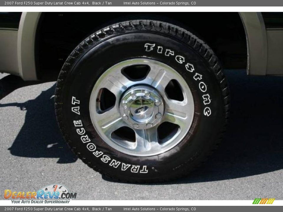 2007 Ford F250 Super Duty Lariat Crew Cab 4x4 Black / Tan Photo #13