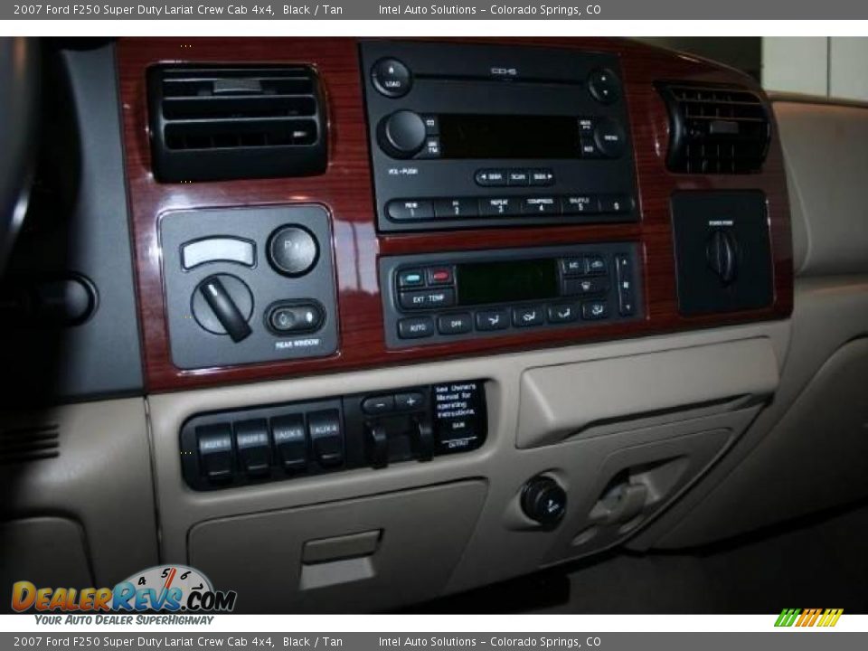 2007 Ford F250 Super Duty Lariat Crew Cab 4x4 Black / Tan Photo #14