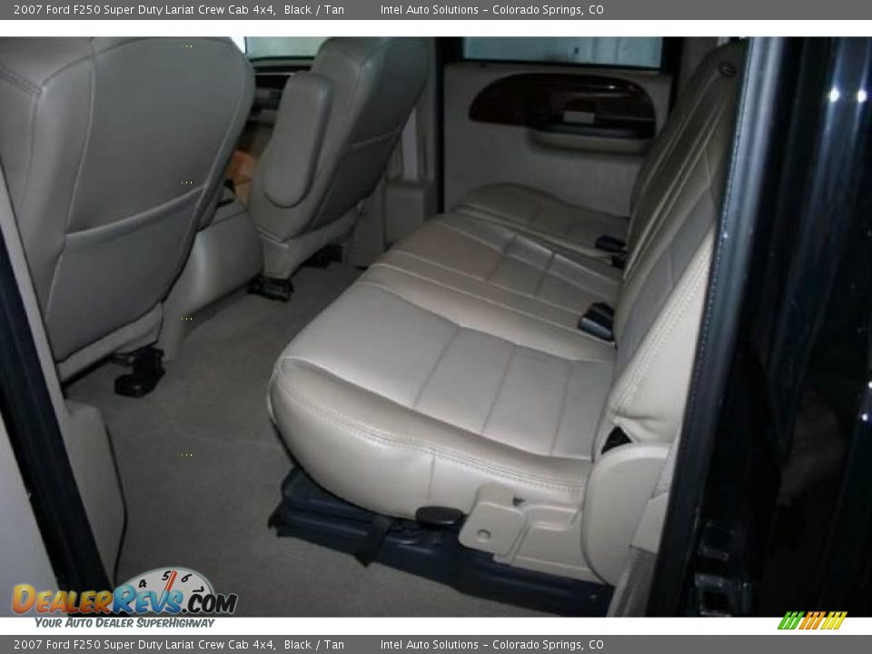 2007 Ford F250 Super Duty Lariat Crew Cab 4x4 Black / Tan Photo #17