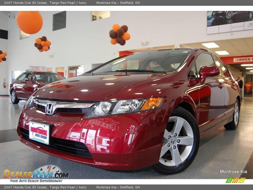 2007 Honda Civic EX Sedan Tango Red Pearl / Ivory Photo #1