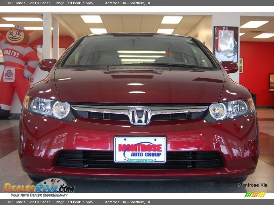 2007 Honda Civic EX Sedan Tango Red Pearl / Ivory Photo #11
