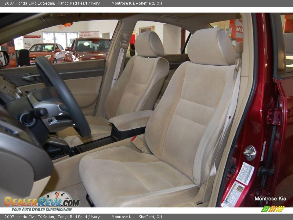 2007 Honda Civic EX Sedan Tango Red Pearl / Ivory Photo #15