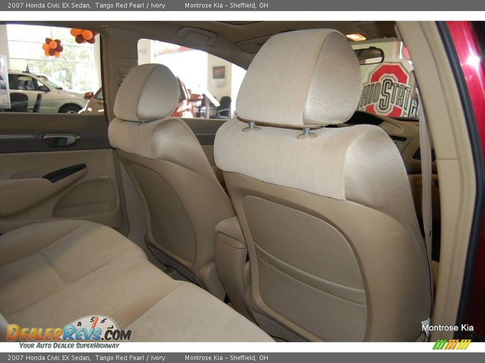 2007 Honda Civic EX Sedan Tango Red Pearl / Ivory Photo #18