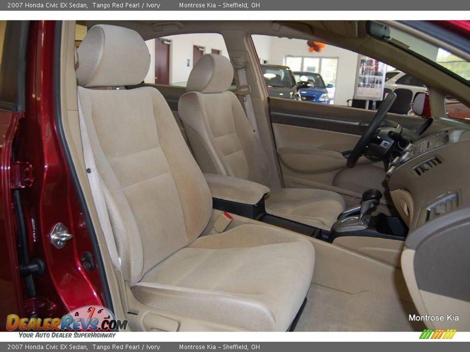 2007 Honda Civic EX Sedan Tango Red Pearl / Ivory Photo #20