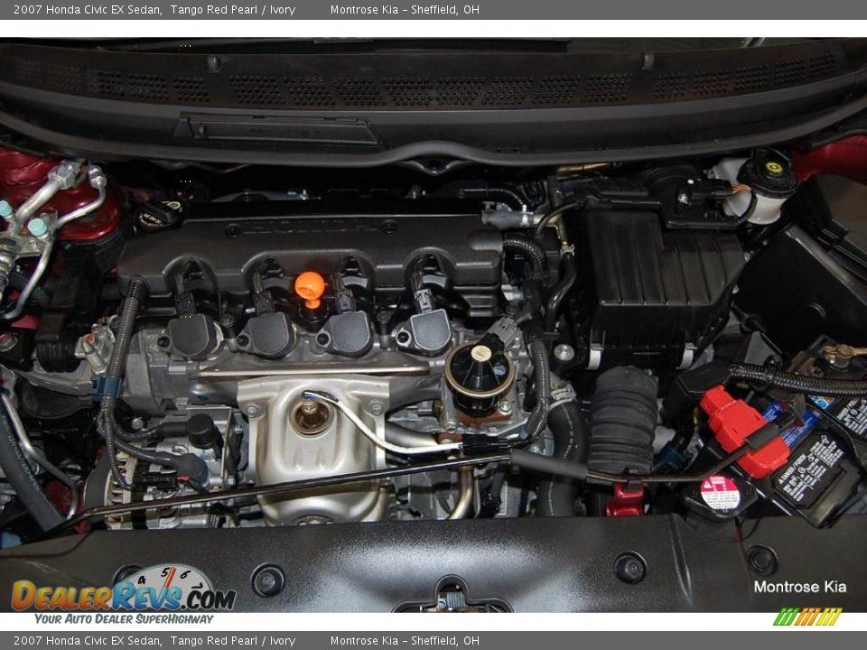 2007 Honda Civic EX Sedan Tango Red Pearl / Ivory Photo #21