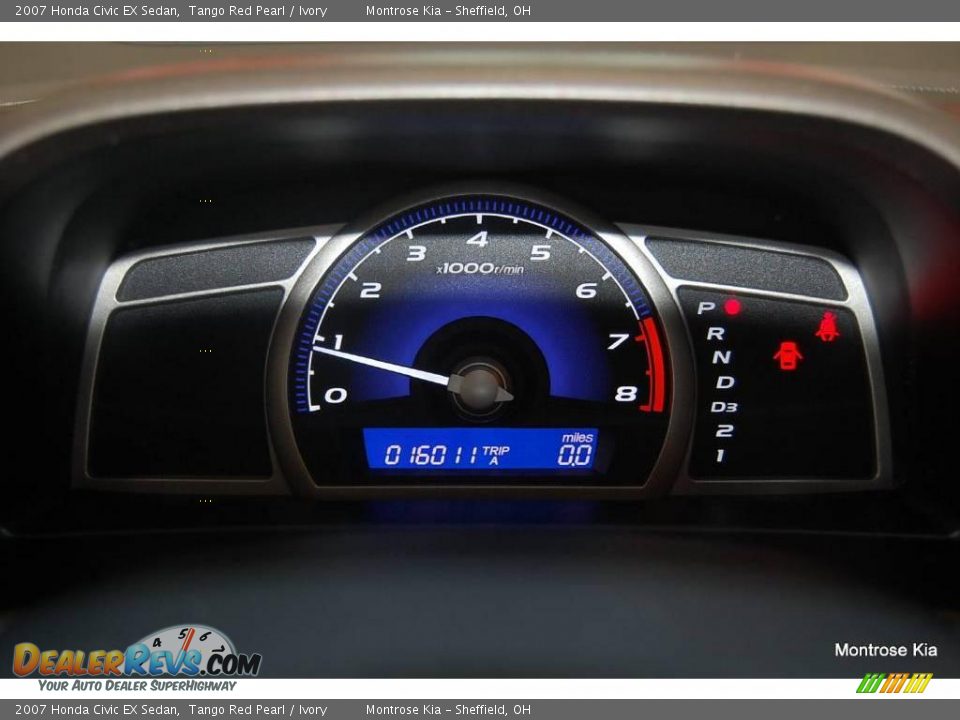 2007 Honda Civic EX Sedan Tango Red Pearl / Ivory Photo #23