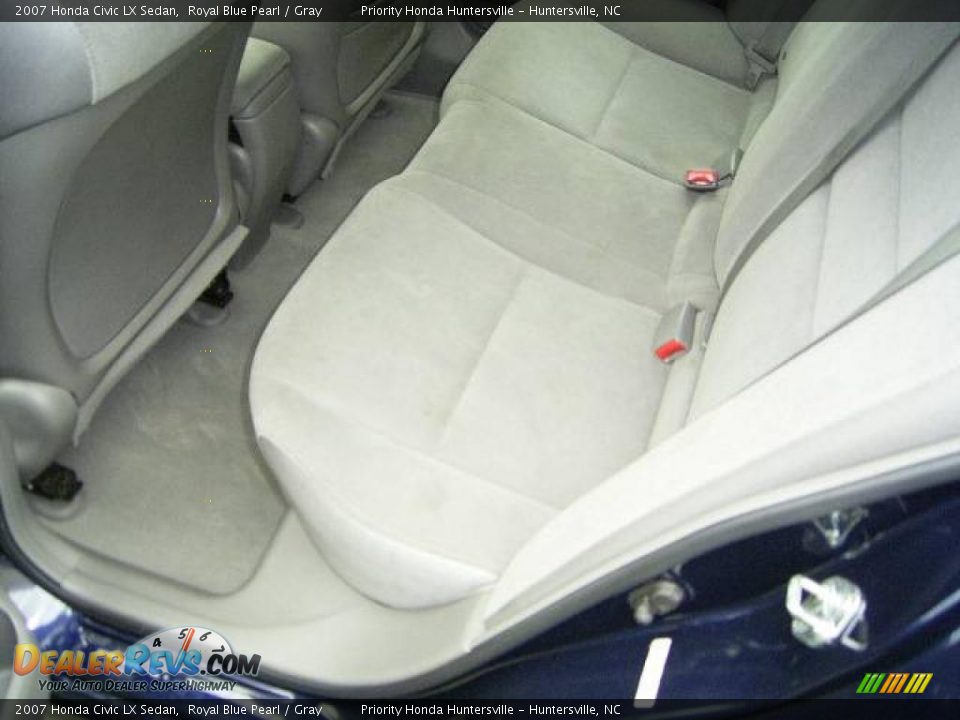 2007 Honda Civic LX Sedan Royal Blue Pearl / Gray Photo #11
