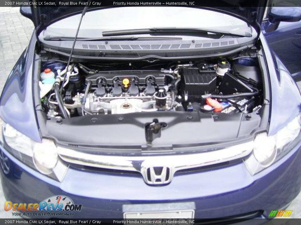 2007 Honda Civic LX Sedan Royal Blue Pearl / Gray Photo #19