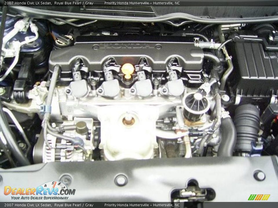 2007 Honda Civic LX Sedan Royal Blue Pearl / Gray Photo #20