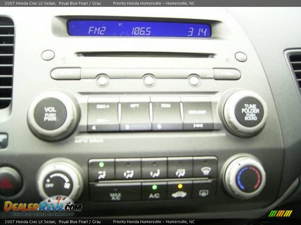 2007 Honda Civic LX Sedan Royal Blue Pearl / Gray Photo #23