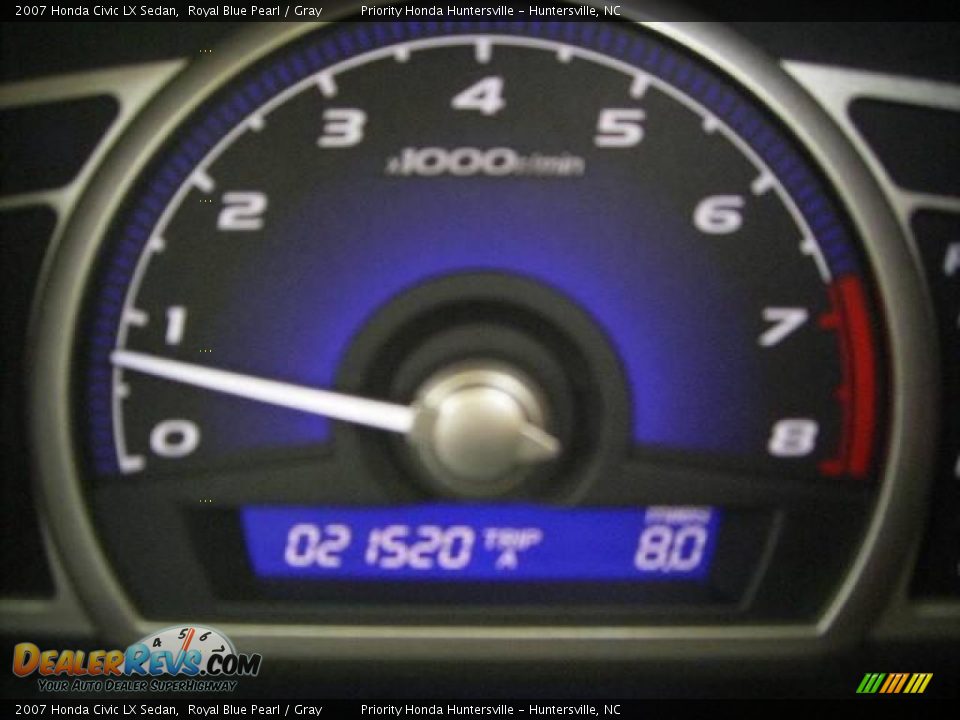 2007 Honda Civic LX Sedan Royal Blue Pearl / Gray Photo #24