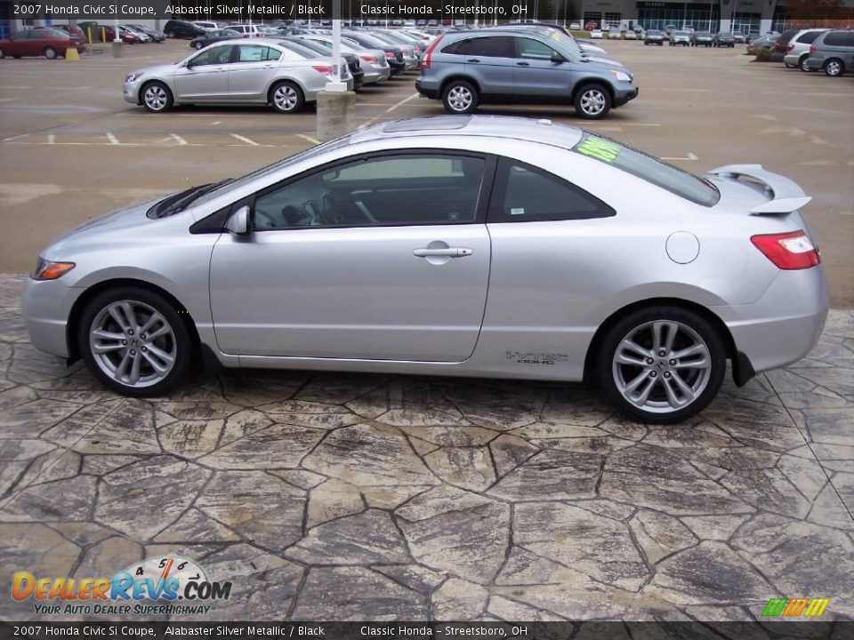 2007 Honda Civic Si Coupe Alabaster Silver Metallic / Black Photo #4