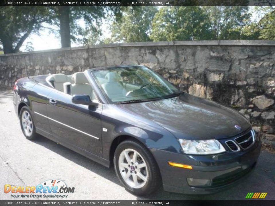 2006 Saab 9-3 2.0T Convertible Nocturne Blue Metallic / Parchment Photo #1