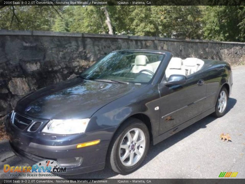 2006 Saab 9-3 2.0T Convertible Nocturne Blue Metallic / Parchment Photo #4