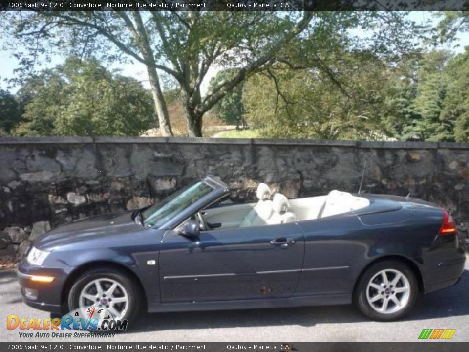 2006 Saab 9-3 2.0T Convertible Nocturne Blue Metallic / Parchment Photo #5
