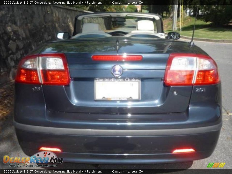 2006 Saab 9-3 2.0T Convertible Nocturne Blue Metallic / Parchment Photo #6