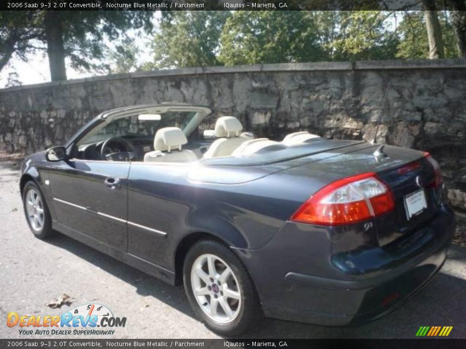 2006 Saab 9-3 2.0T Convertible Nocturne Blue Metallic / Parchment Photo #10