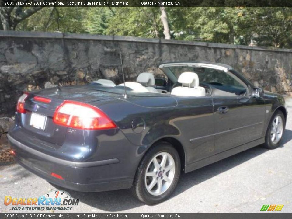 2006 Saab 9-3 2.0T Convertible Nocturne Blue Metallic / Parchment Photo #11