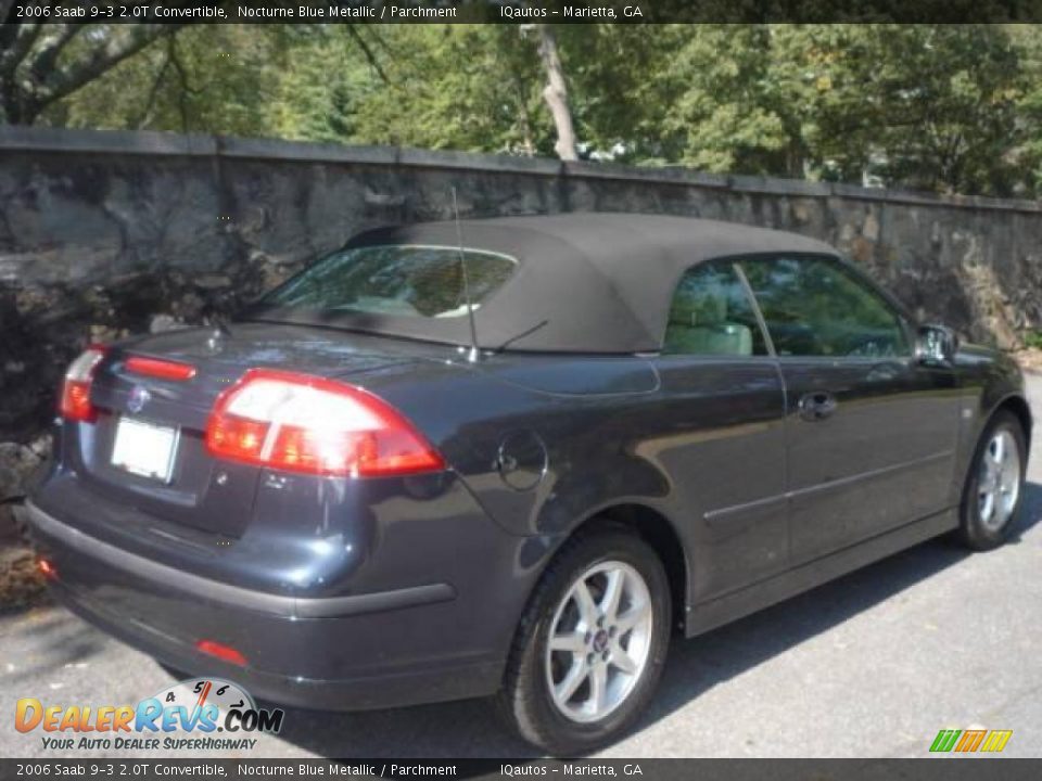 2006 Saab 9-3 2.0T Convertible Nocturne Blue Metallic / Parchment Photo #12