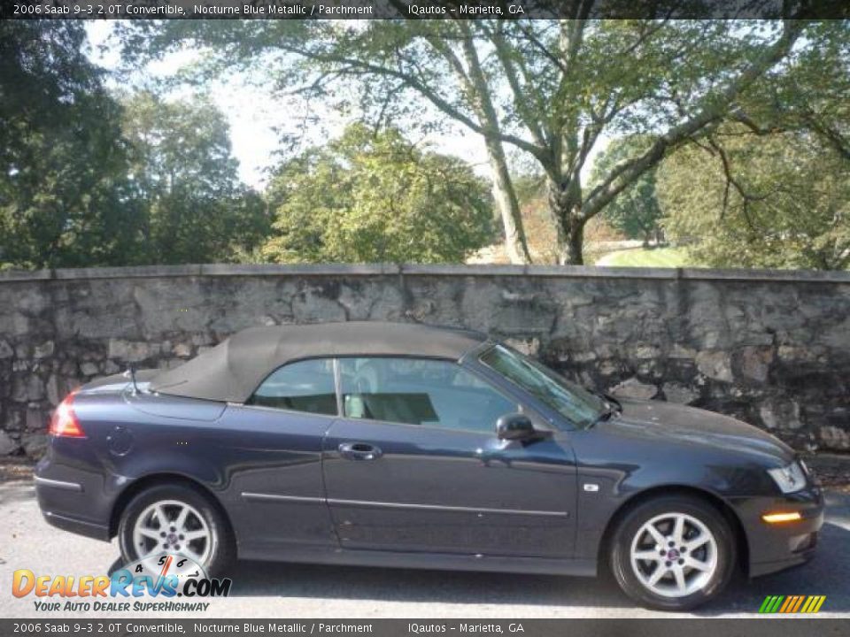2006 Saab 9-3 2.0T Convertible Nocturne Blue Metallic / Parchment Photo #13