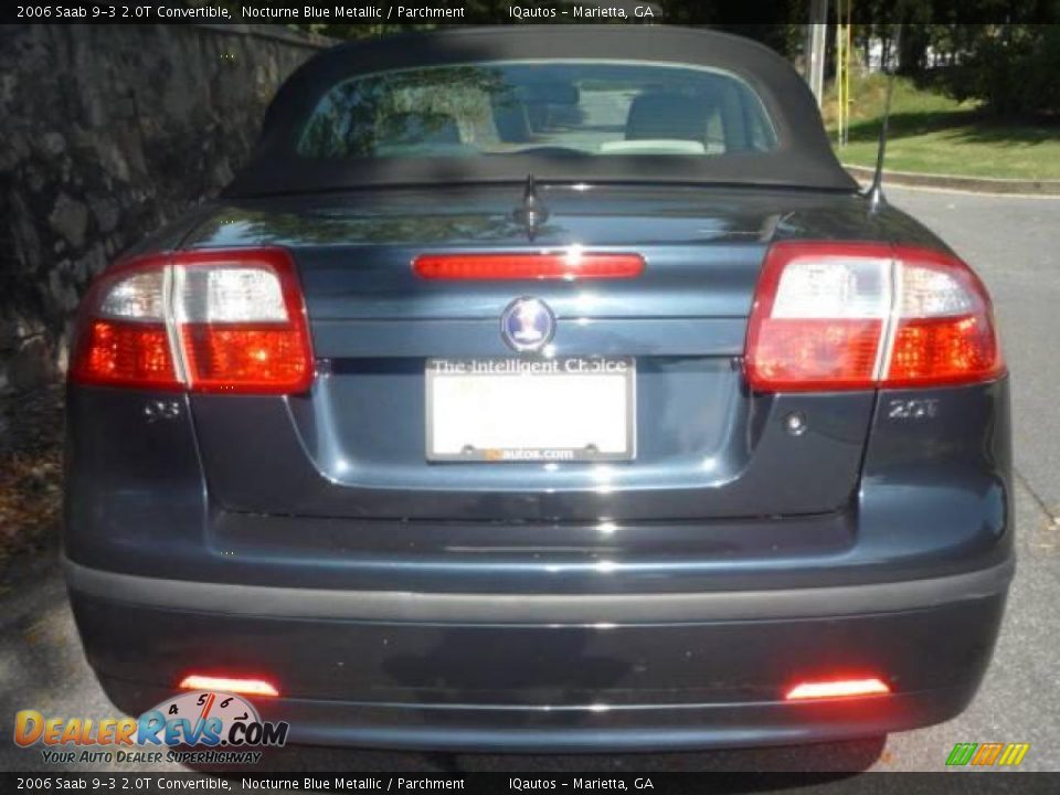 2006 Saab 9-3 2.0T Convertible Nocturne Blue Metallic / Parchment Photo #15