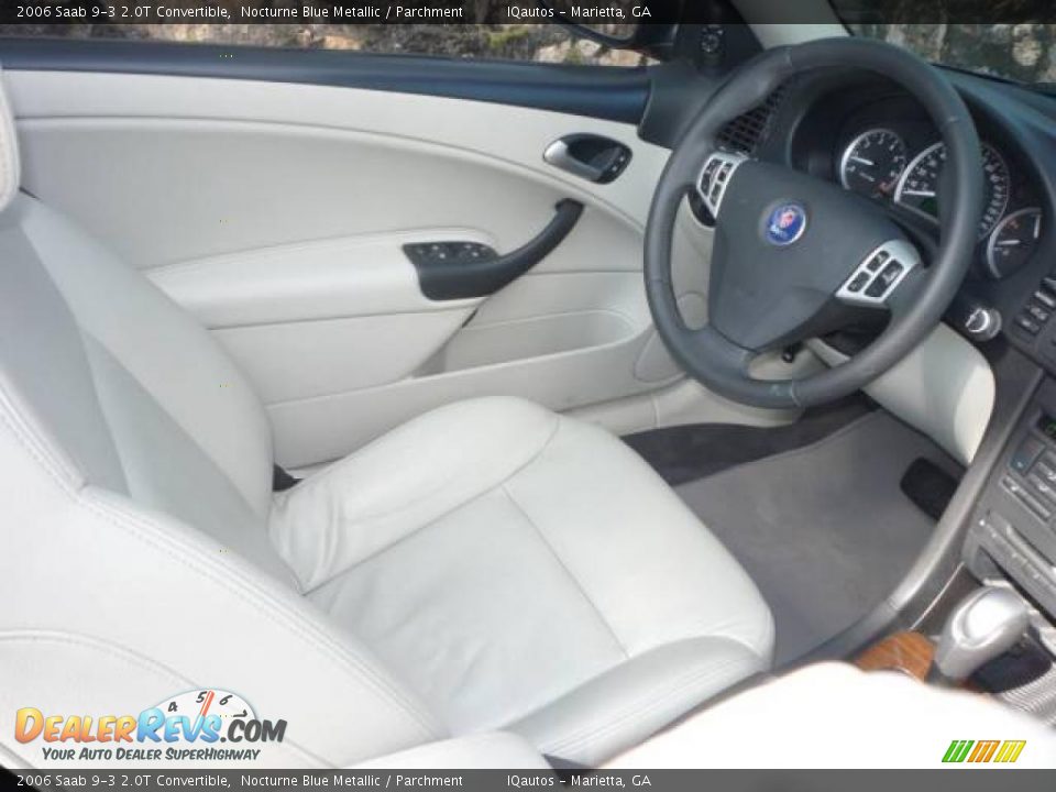 2006 Saab 9-3 2.0T Convertible Nocturne Blue Metallic / Parchment Photo #20