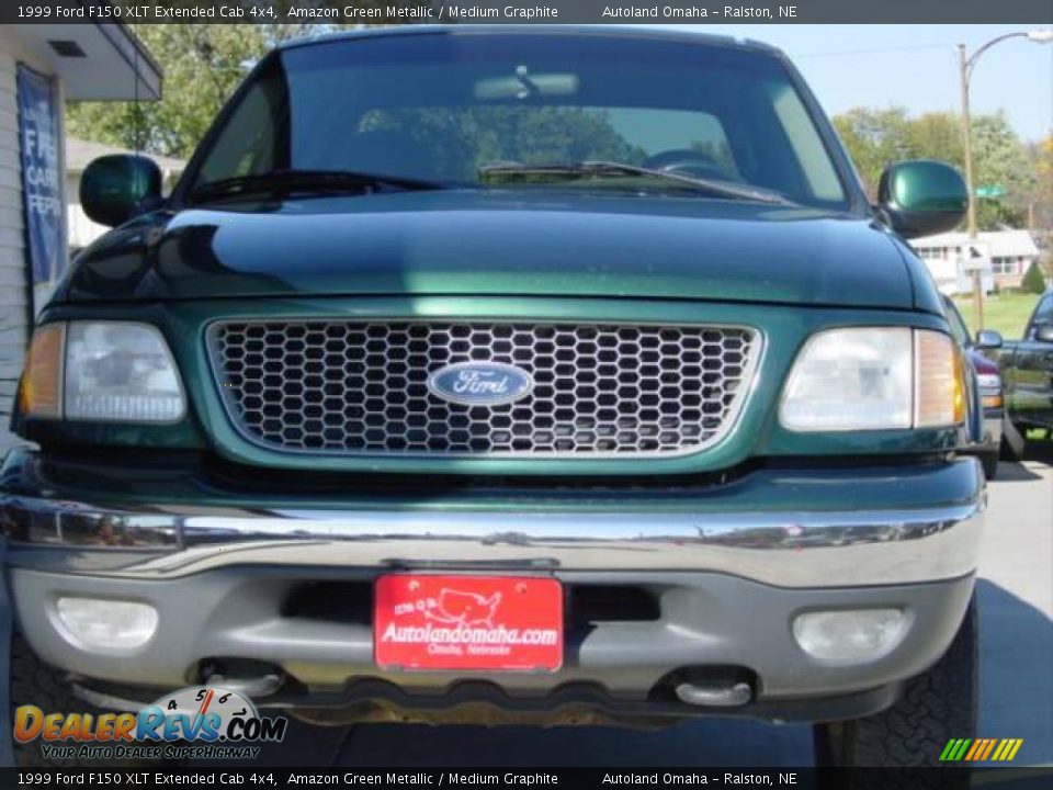1999 Ford F150 XLT Extended Cab 4x4 Amazon Green Metallic / Medium Graphite Photo #6
