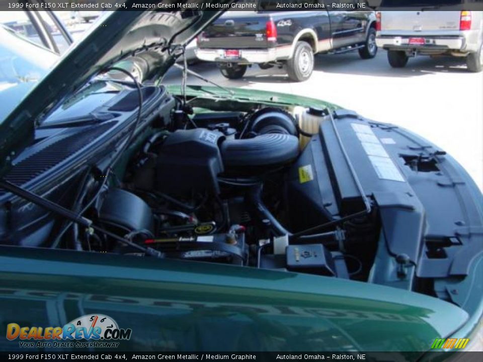 1999 Ford F150 XLT Extended Cab 4x4 Amazon Green Metallic / Medium Graphite Photo #17