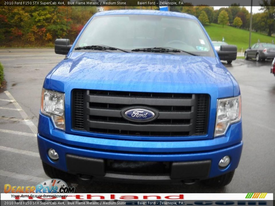 2010 Ford F150 STX SuperCab 4x4 Blue Flame Metallic / Medium Stone Photo #3