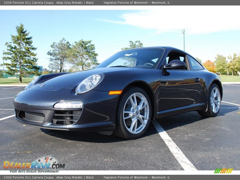 2009 Porsche 911 Carrera Coupe Atlas Grey Metallic / Black Photo #2