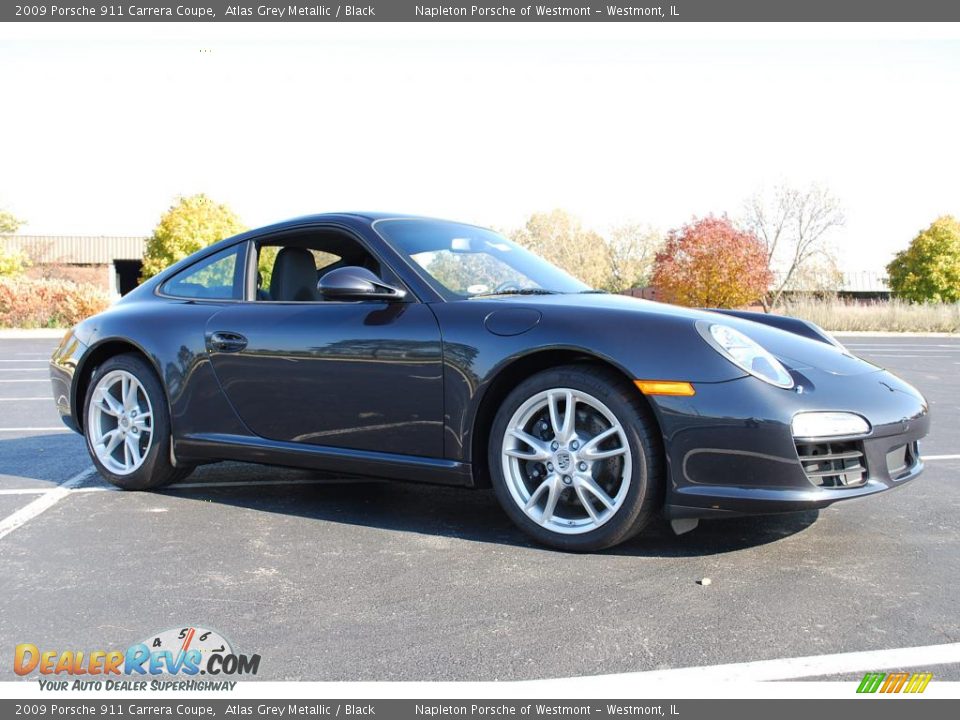 2009 Porsche 911 Carrera Coupe Atlas Grey Metallic / Black Photo #4