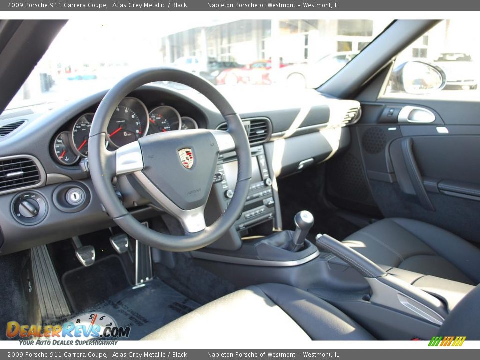2009 Porsche 911 Carrera Coupe Atlas Grey Metallic / Black Photo #10