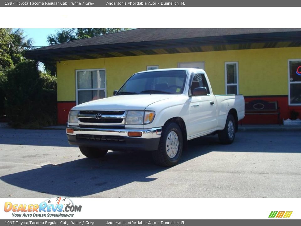 1997 Toyota Tacoma Regular Cab White / Grey Photo #1