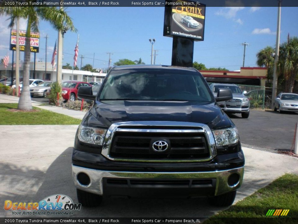 2010 Toyota Tundra Platinum CrewMax 4x4 Black / Red Rock Photo #2