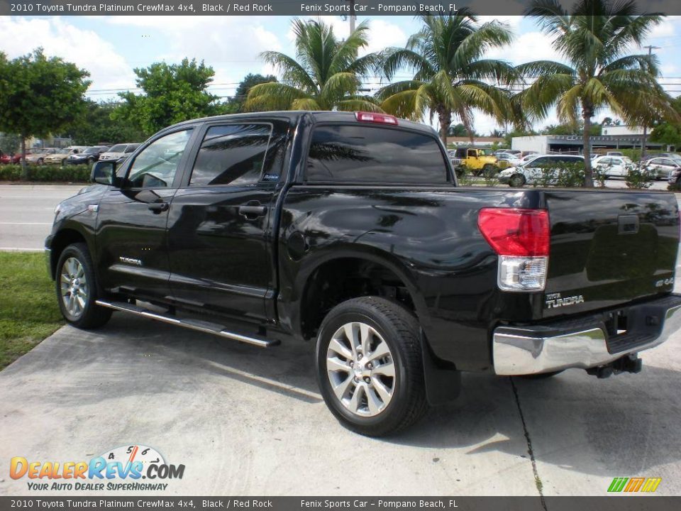 2010 Toyota Tundra Platinum CrewMax 4x4 Black / Red Rock Photo #5