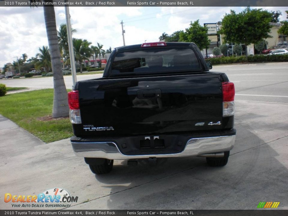 2010 Toyota Tundra Platinum CrewMax 4x4 Black / Red Rock Photo #6