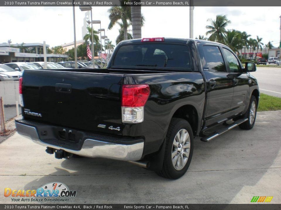2010 Toyota Tundra Platinum CrewMax 4x4 Black / Red Rock Photo #7