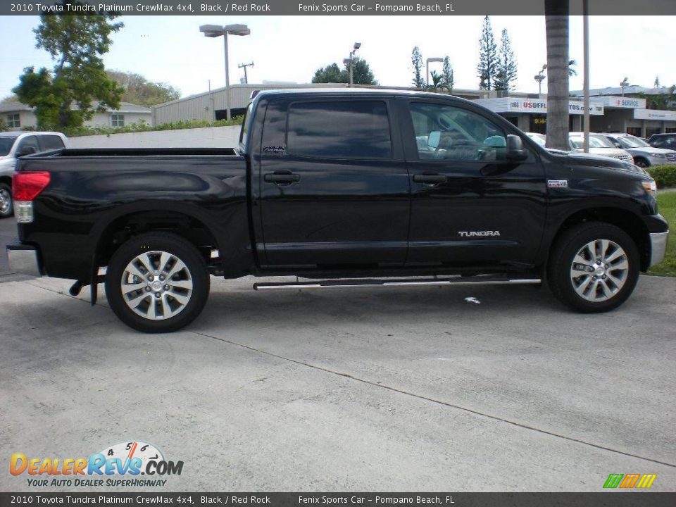 2010 Toyota Tundra Platinum CrewMax 4x4 Black / Red Rock Photo #8
