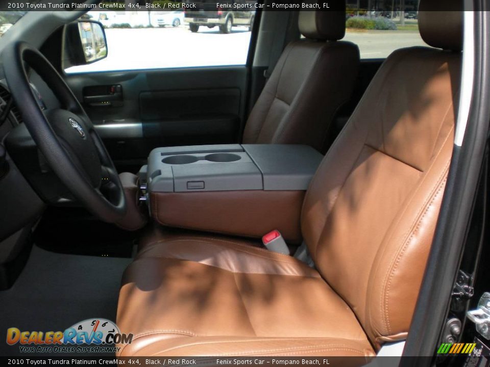 2010 Toyota Tundra Platinum CrewMax 4x4 Black / Red Rock Photo #10