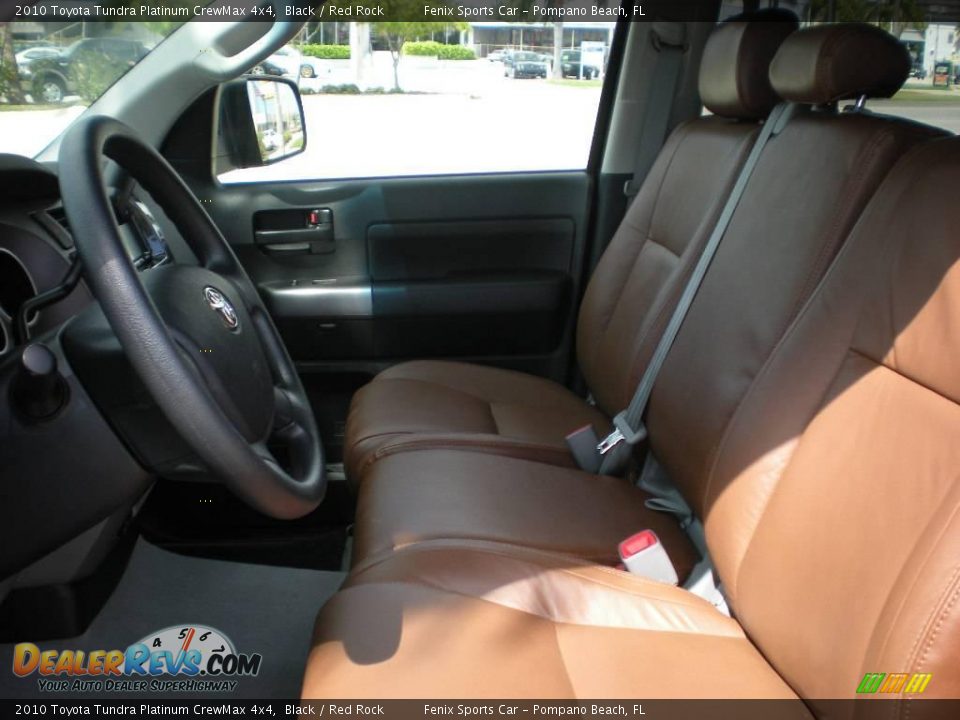 2010 Toyota Tundra Platinum CrewMax 4x4 Black / Red Rock Photo #11