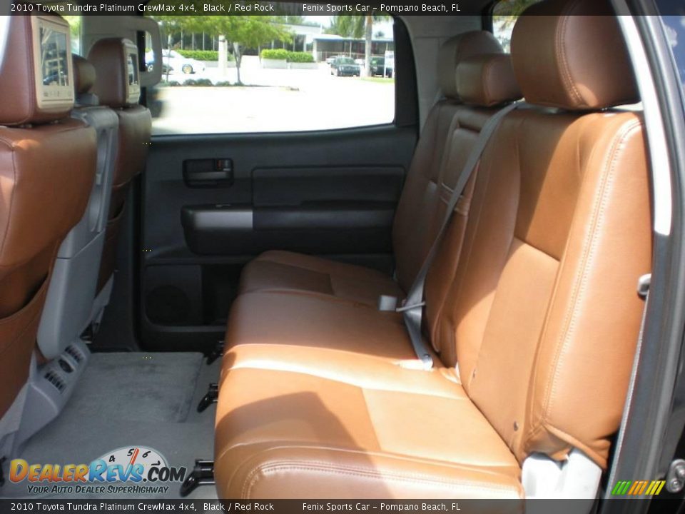 2010 Toyota Tundra Platinum CrewMax 4x4 Black / Red Rock Photo #12