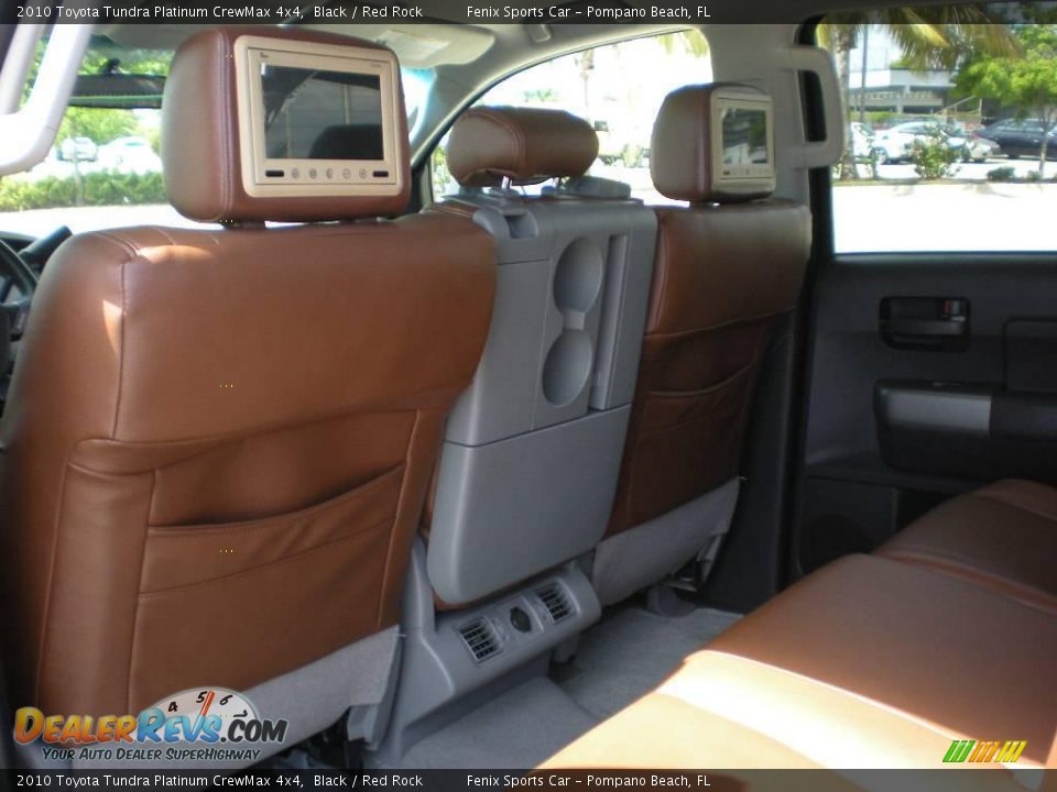 2010 Toyota Tundra Platinum CrewMax 4x4 Black / Red Rock Photo #13