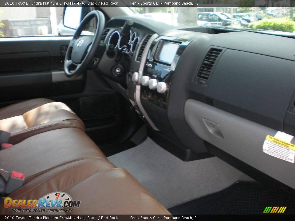 2010 Toyota Tundra Platinum CrewMax 4x4 Black / Red Rock Photo #15