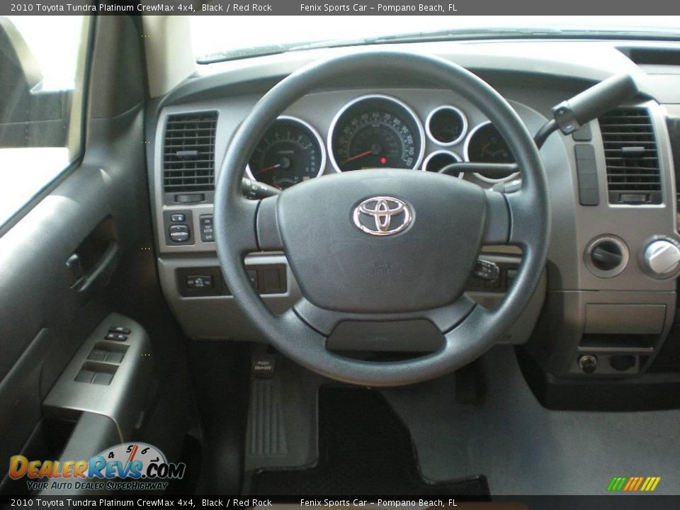 2010 Toyota Tundra Platinum CrewMax 4x4 Black / Red Rock Photo #17