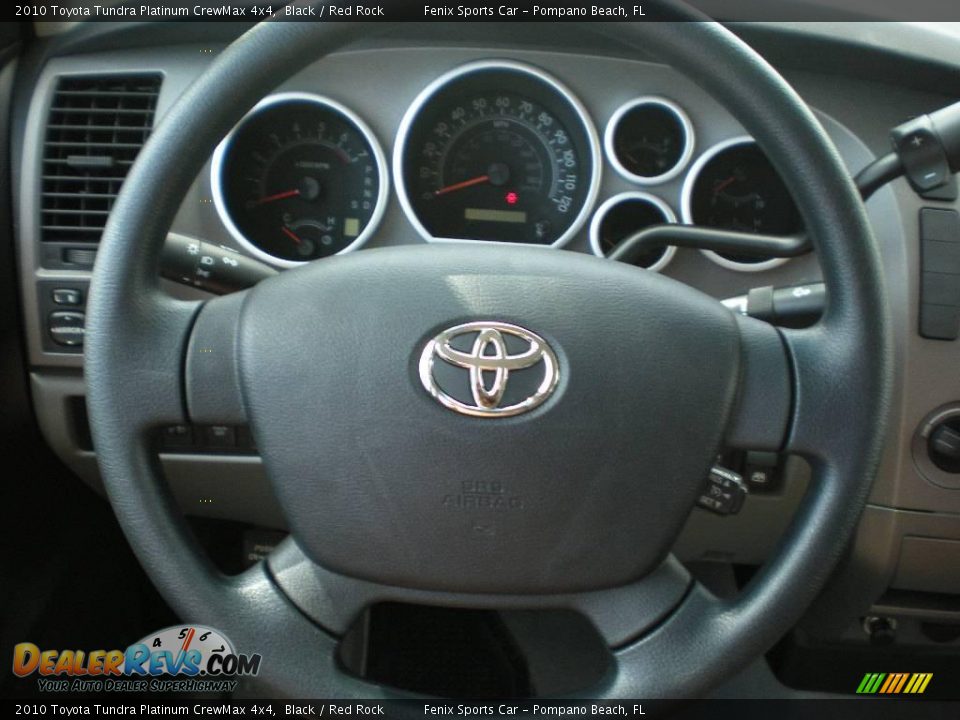 2010 Toyota Tundra Platinum CrewMax 4x4 Black / Red Rock Photo #19