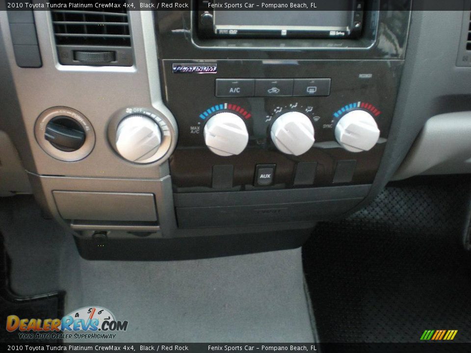 2010 Toyota Tundra Platinum CrewMax 4x4 Black / Red Rock Photo #21