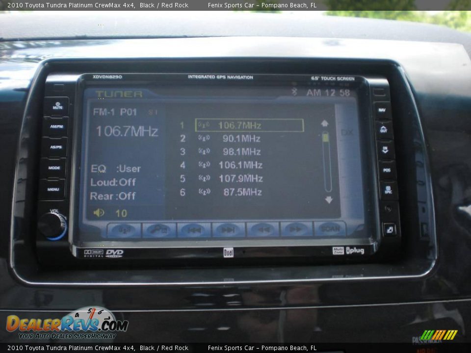 2010 Toyota Tundra Platinum CrewMax 4x4 Black / Red Rock Photo #24